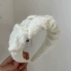 5417 thick wool hair hoop-white