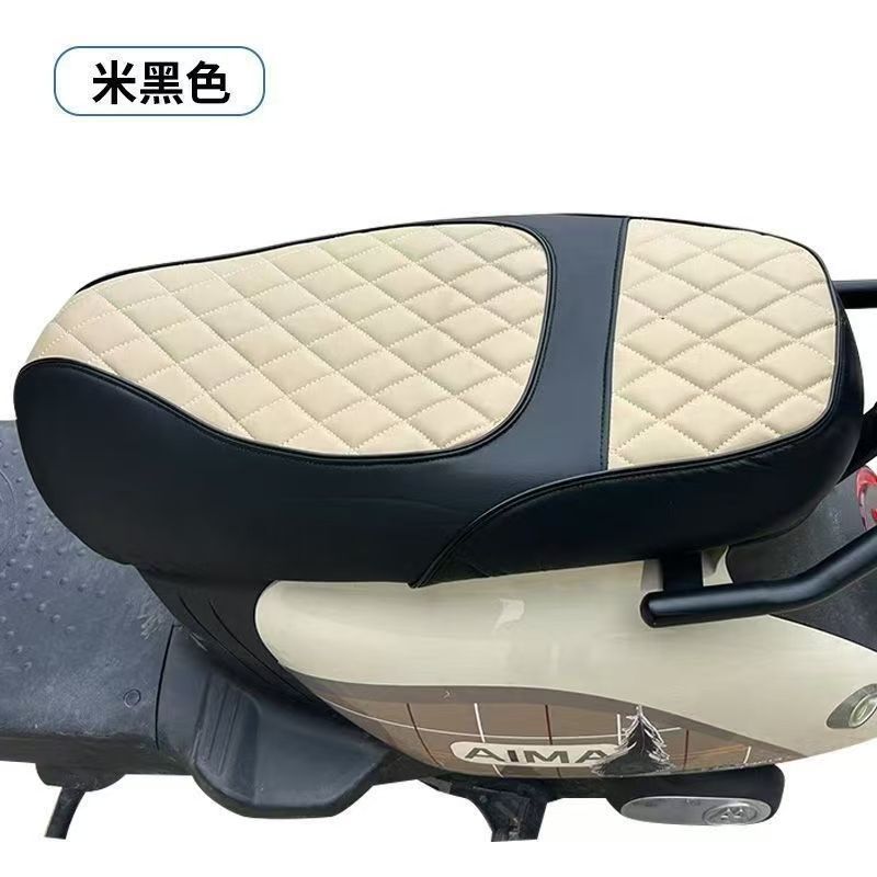 Electric Vehicle Thickened Waterproof Seat Cushion, Scooter Motorcycle Warm and Wear-Resistant Comfortable Pressure-Relieving Seat Cover for All Seasons