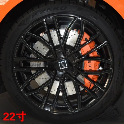 Brake caliper cover – sticker modification blackened sticker - model-c-22inch-carbon-fiber-black