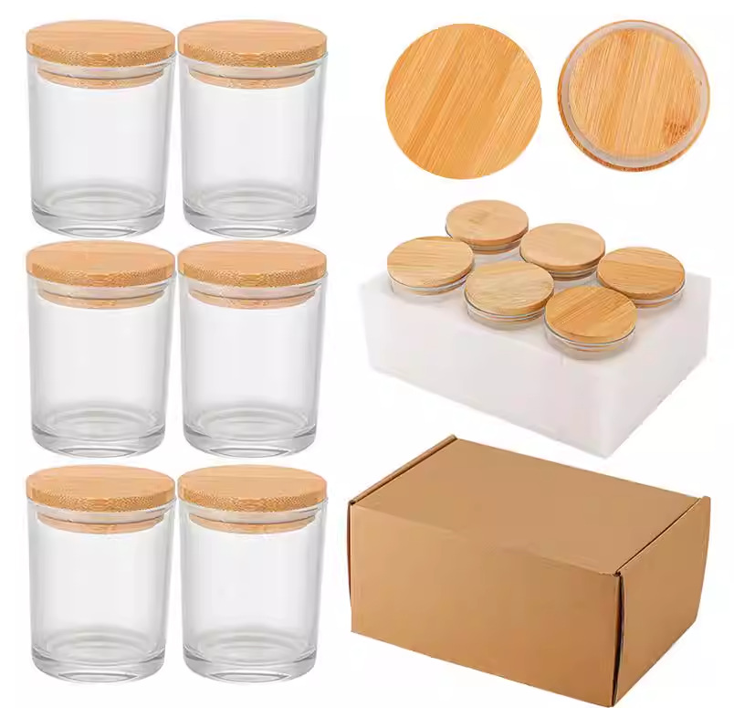 Vidrio 220ml taza de banana 6 / 12 paquete de 7OZ taza vacía transparente con tapa comercio electrónico transfronterizo