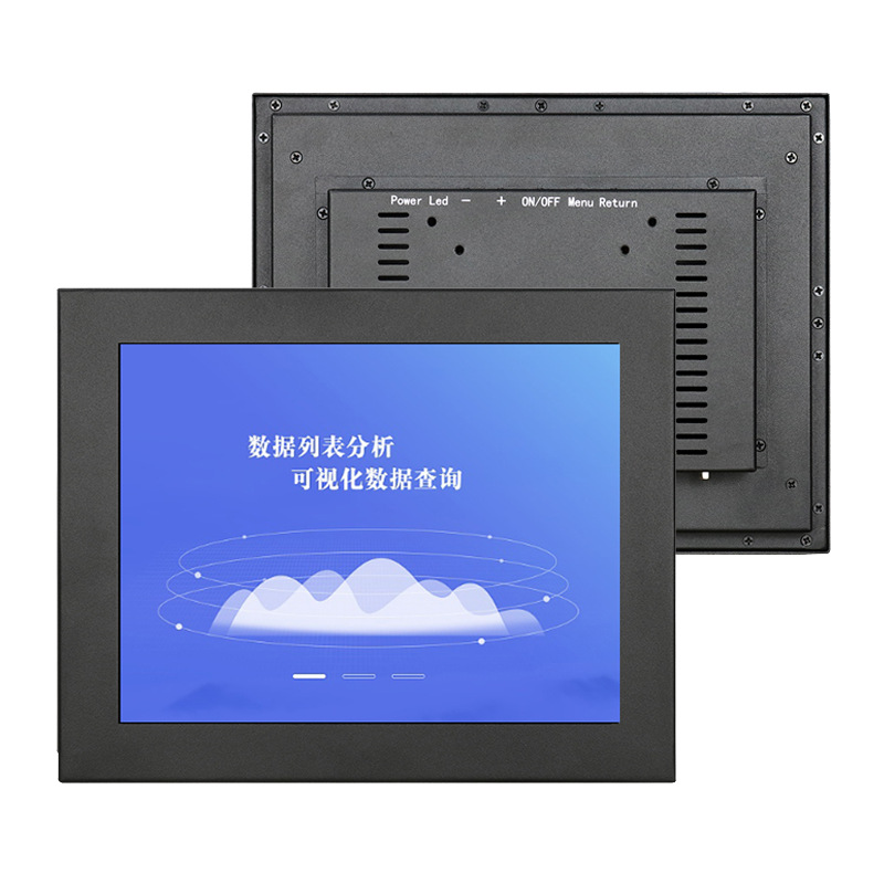15インチフラット埋め込み式キャビネット工業用金属ディスプレイのコンデンサ抵抗タッチ制御ハイビジョンディスプレイ