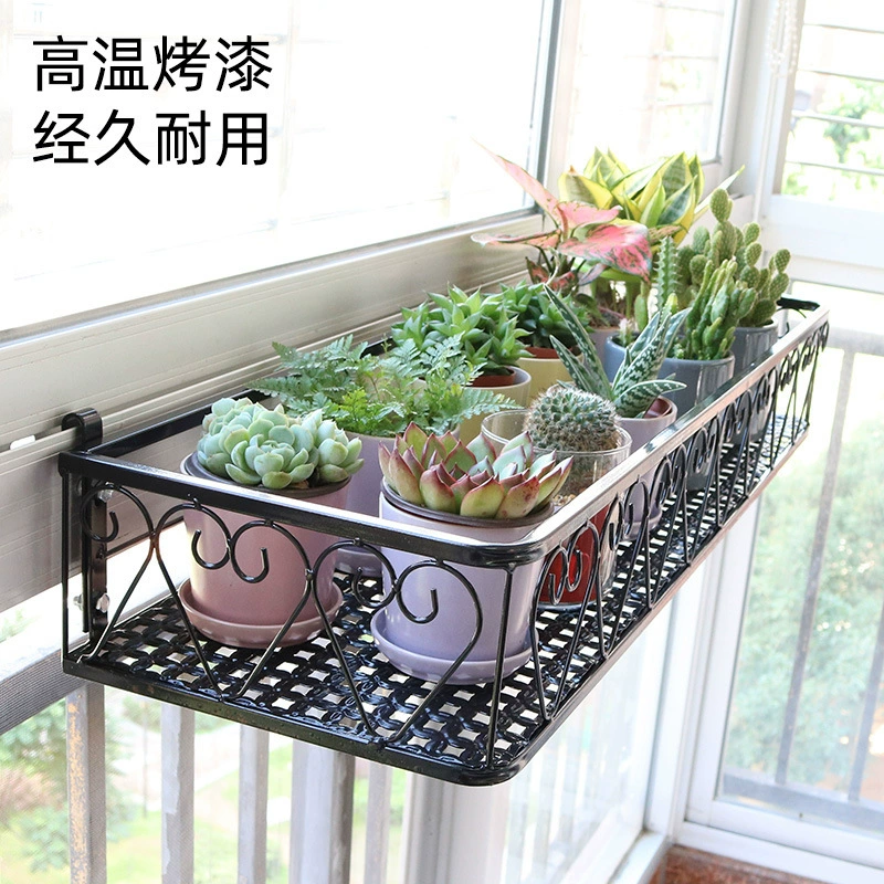 Полка на подоконник, цветочная полка, подвесная цветочная полка на балконе, цветочная полка на подоконник, суккулентное железное перила, цветочный горшок, оконная полка