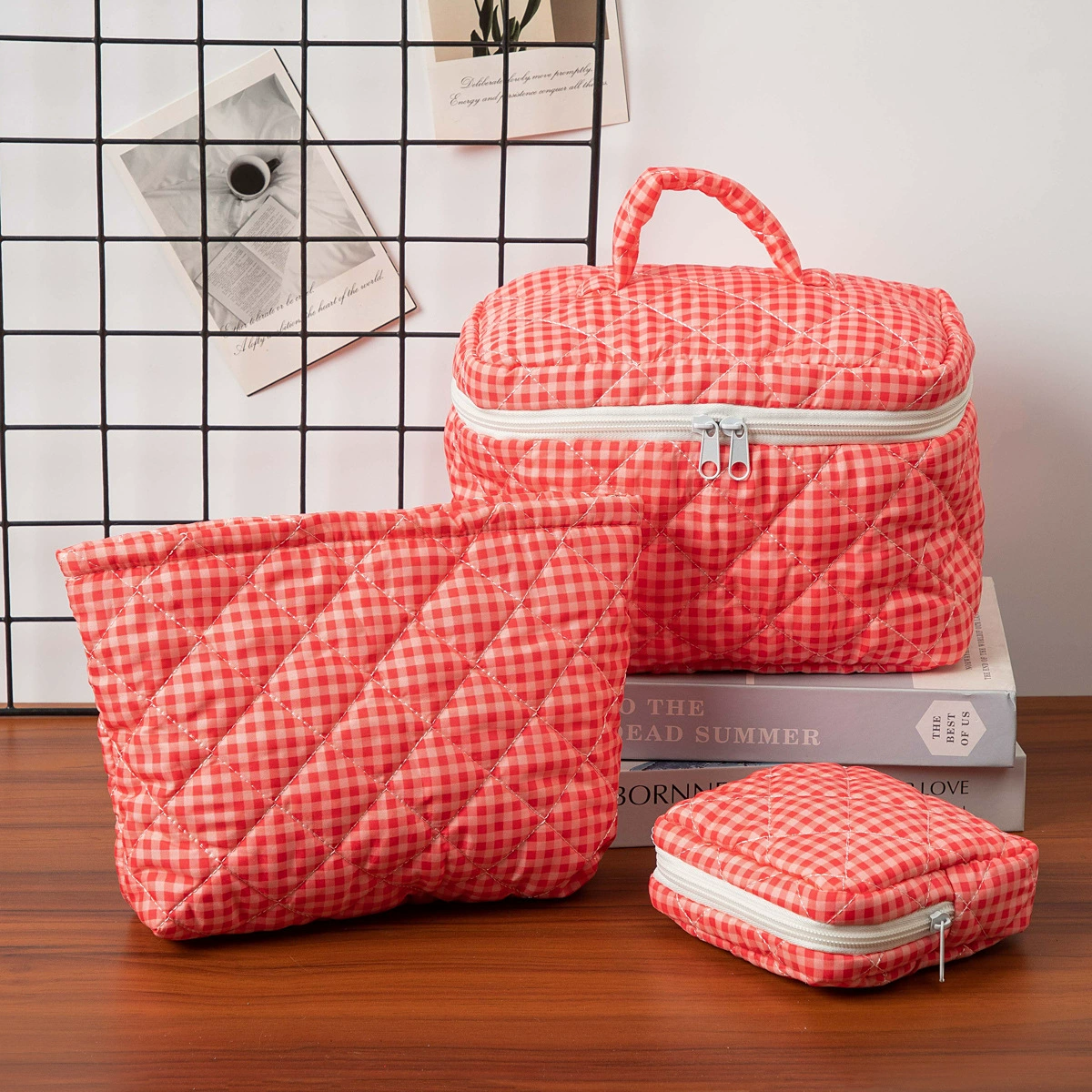 Brand fresh cosmetic bag, small clutch bag, travel bag, organizer bag, Korean style