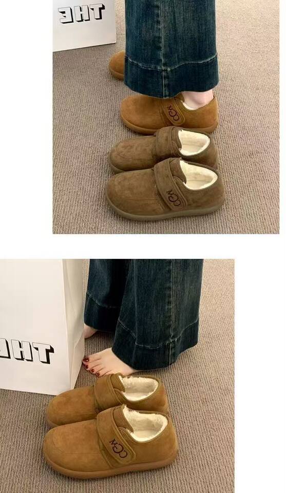 Giày bệt nữ đế mềm dạng slip-on quai dán Velcro mũi tròn — màu nâu, màu nâu đỏ, Maroon [đóng hộp], Màu nâu [đóng hộp] chi tiết 11