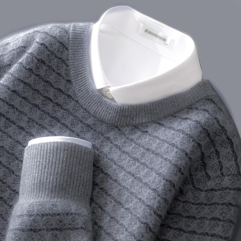Winter woolen base body-friendly sweater with a round collar for…