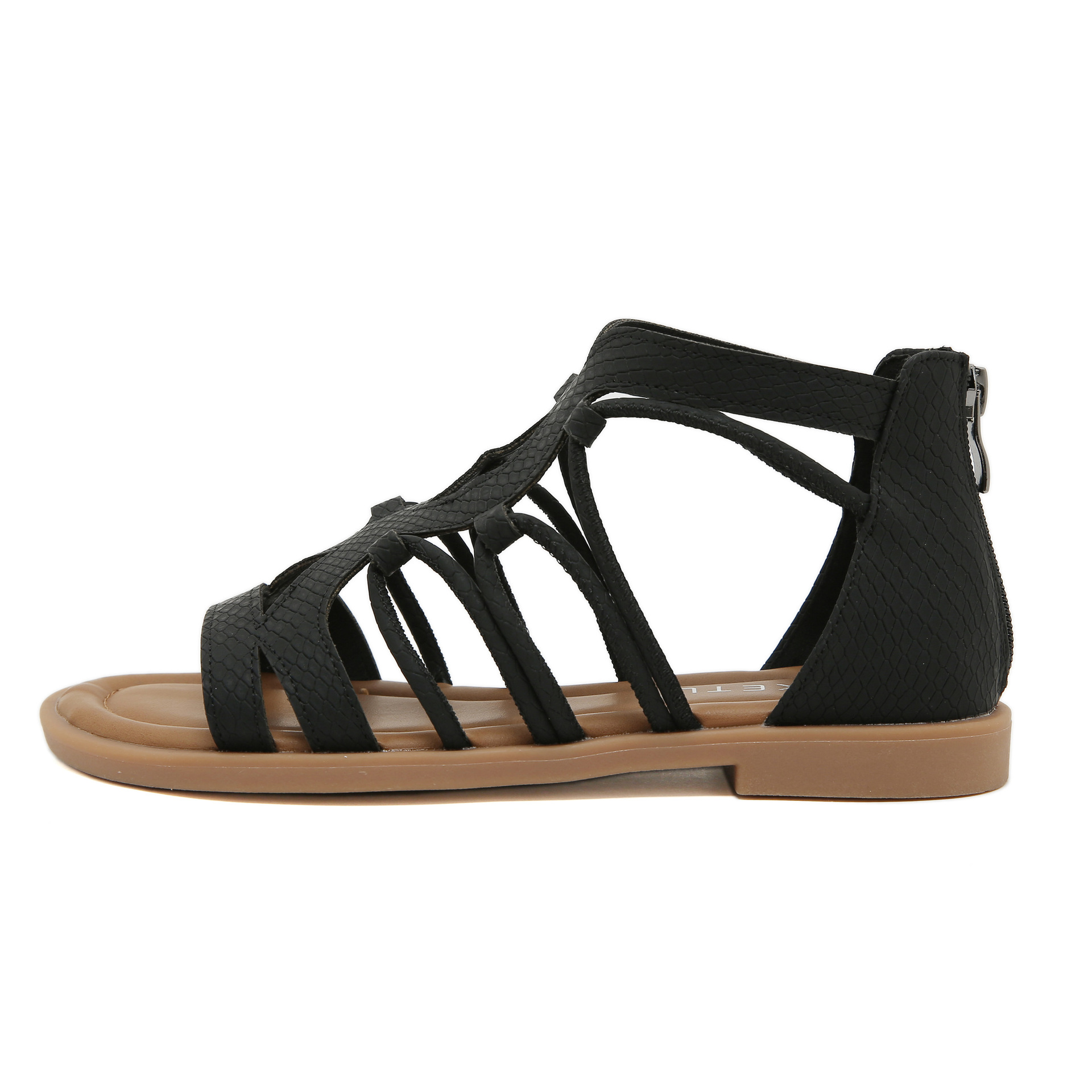 K9001-16 nuevo estilo transfronterizo 2024 primavera y verano zapatos planos con cordones romanos suela suave sandalias cómodas y estables mujeres