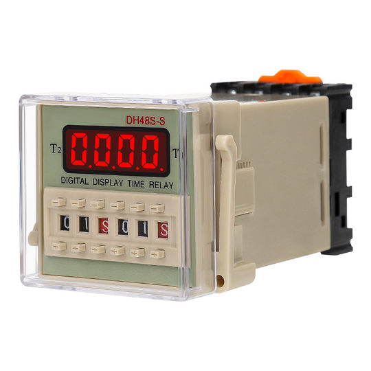 Factory direct supply digital display time relay DH48S-2ZH energization instantaneous delay AC220 distribution cabinet installation