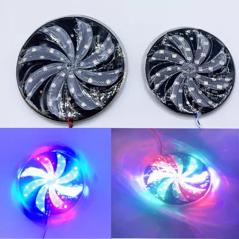 Truck Flash Light 24V Colorful Streamer Rear Tail Light Modified Anti-Rear Collision Warning Light Fog Light Car Side Light 12V