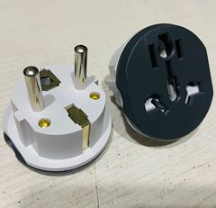 Pure copper De marked conversion plug high power European standard power adapter conversion connector German French Korean Russian travel plug