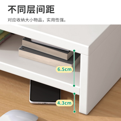 Laptop riser, desktop monitor stand, screen support base, office desk accessory, storage shelf, organizer stand