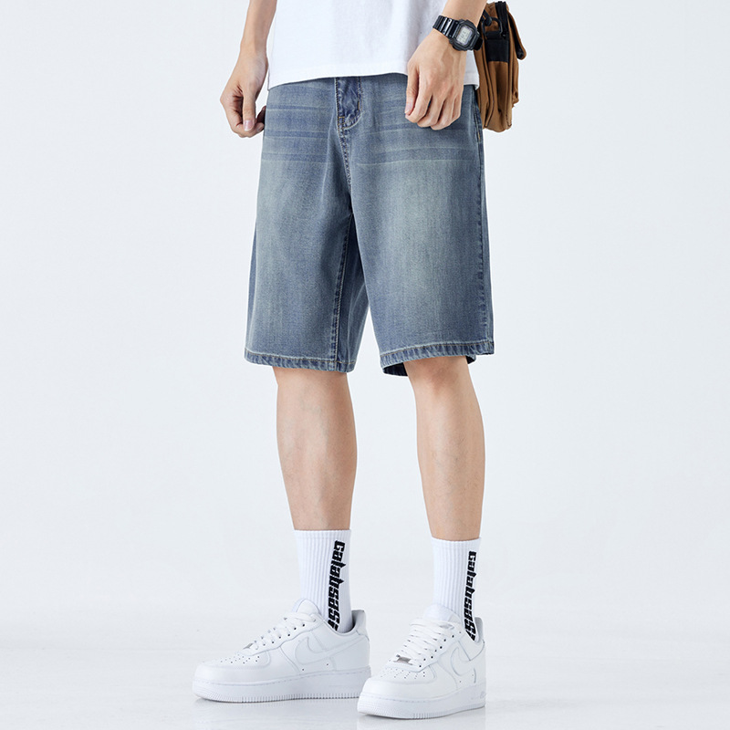 外贸跨境批发天丝莱赛尔短裤男宽松舒适百搭凉爽潮流时尚港风潮