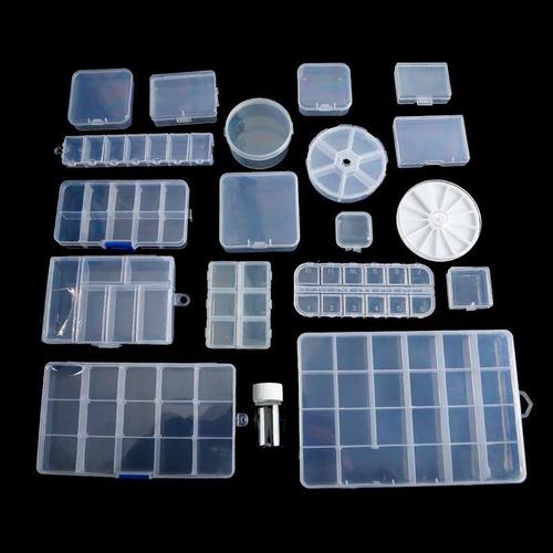 Transparent Removable Plastic Earring Box Storage Box Tool Handmade DIY Accessory Material Organizing Box Storage Box