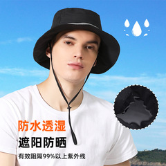 Spring and Summer New Hat Quick-Dry Sun Protection Fisherman Hat Outdoor Waterproof Rainproof Integrated Storage Sun Hat for Men Cross-Border Customization