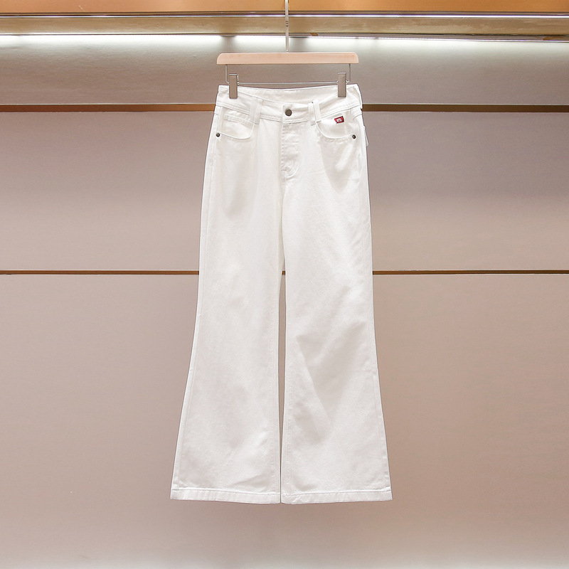 Shenzhen Nanyou High-End Women's Clothing New Summer Casual Retro Style A-Line High-Waisted Buttoned Wide-Leg Denim Pants Shenzhen Nanyou High-End Women's Clothing New Summer Casual Retro Style A-Line High-Waisted Buttoned Wide-Leg Denim Pants