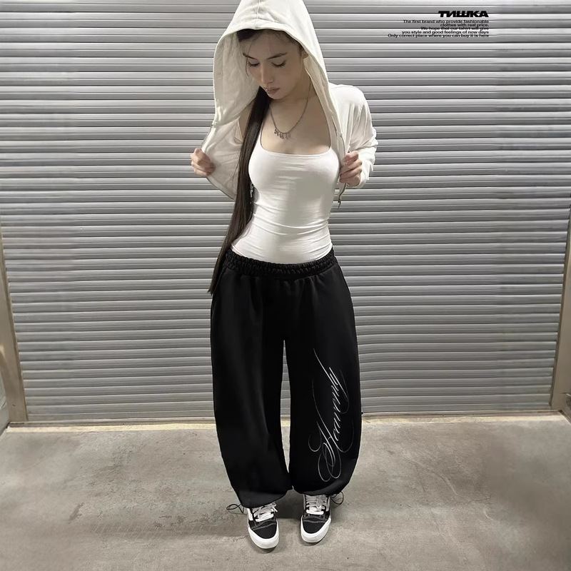 Y2K Women's Skims Sweatpants Street Style Long Pants American Hot Girl Font Pants Versatile Mardit Shirt