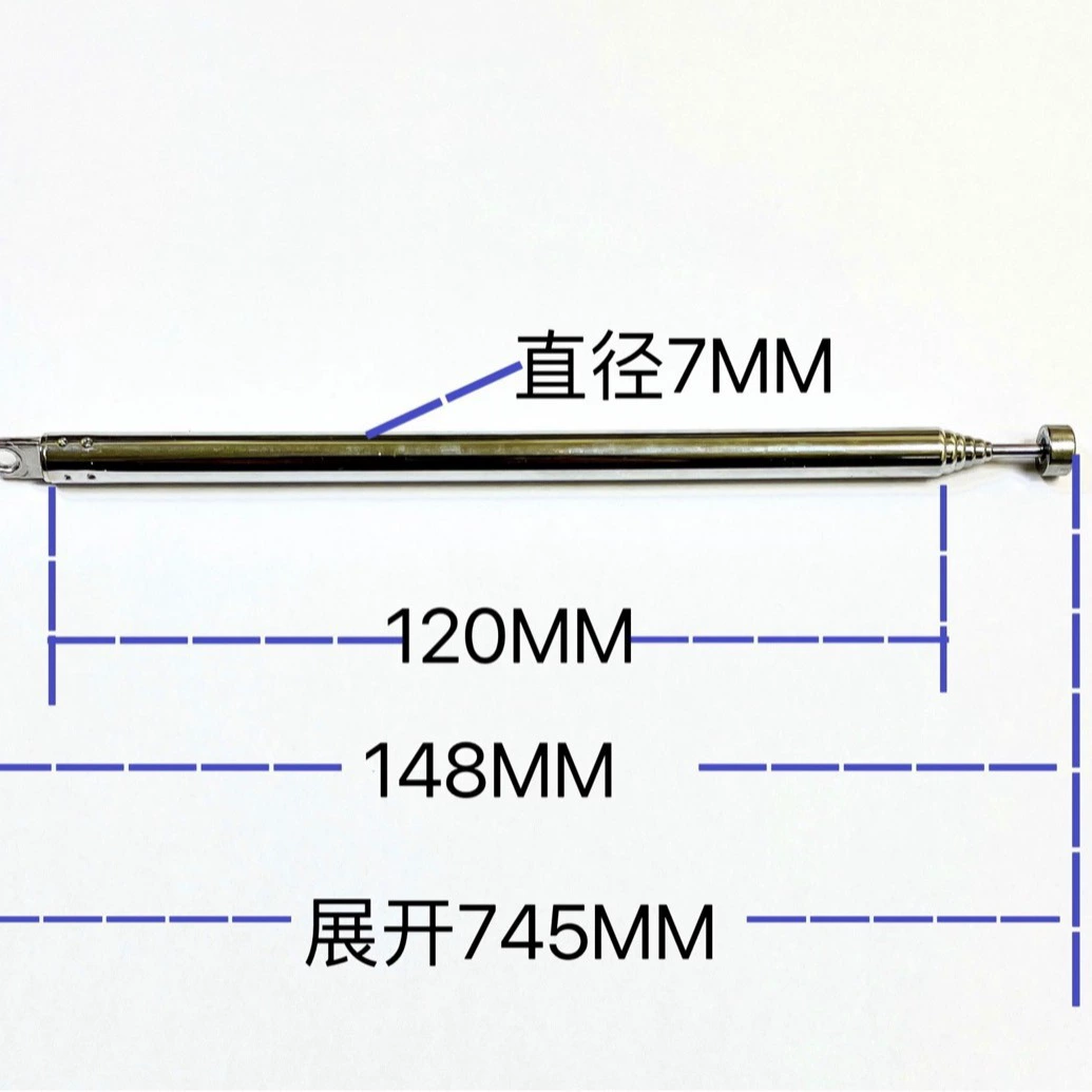 Радио телескопическая тяга антенна белая плоская головка 7120 может быть связана с F-головкой BNC-головкой TVs-головкой внутри и снаружи