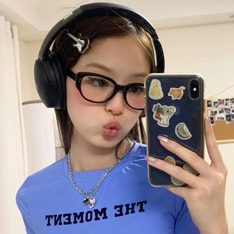 Ретро кошачий глаз черная оправа для женщин, для алмазного типа лица, малая оправа, анти-голубой свет, плоские линзы, кошачья восьмигранная форма, для круглого лица