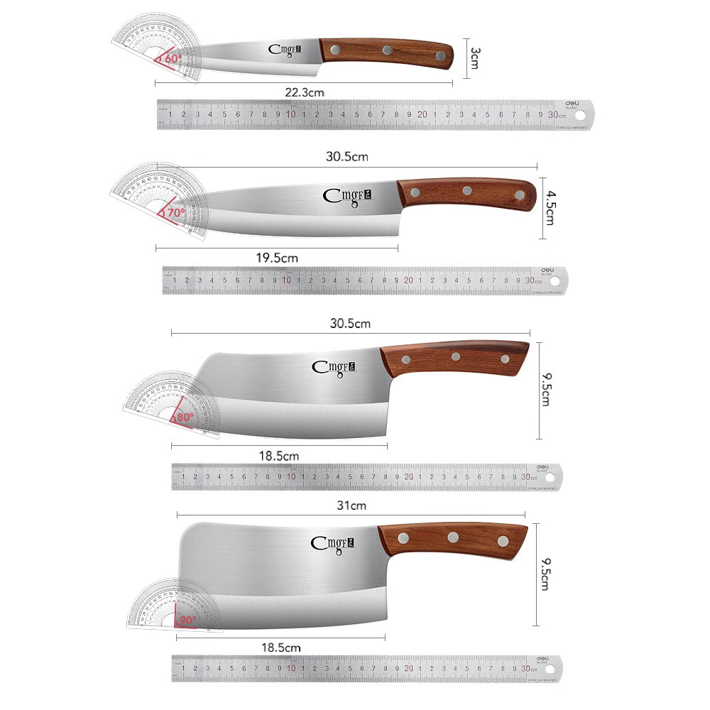 Kit de cuchillo de cocina doméstico cuchillo de corte de carne de mujer cuchillo de corte de hueso de corte de corte de corte de corte de verduras de cocina de alimentos suplementarios de corte de cocinero de frutas