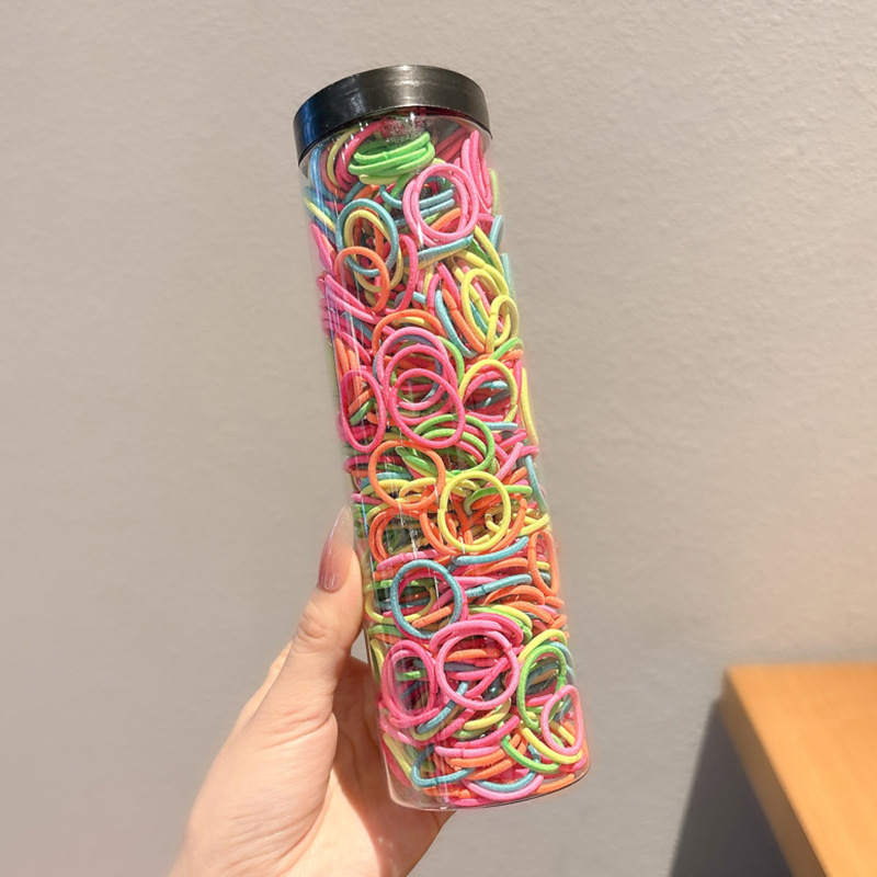 Lazo para el cabello del pulgar de color para niños, niña atada a la cuerda para la cabeza, banda de goma elástica alta, el bebé no daña el cabello, tocado de cuerda para el cabello