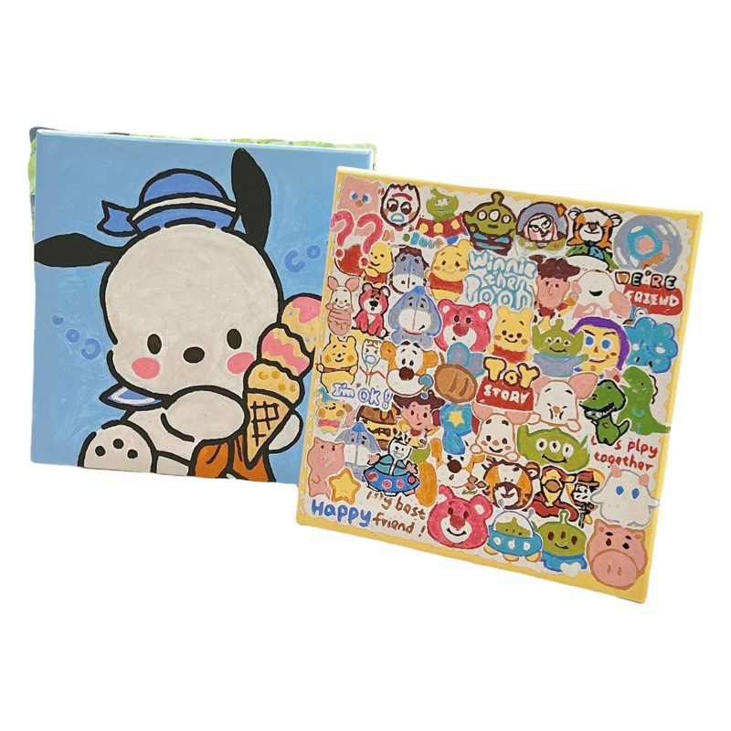 Dibujos animados DIY pintura al óleo digital para niños pintura para colorear descompresión pintura curativa acrílico lindo dibujos animados caballete decorativo al por mayor