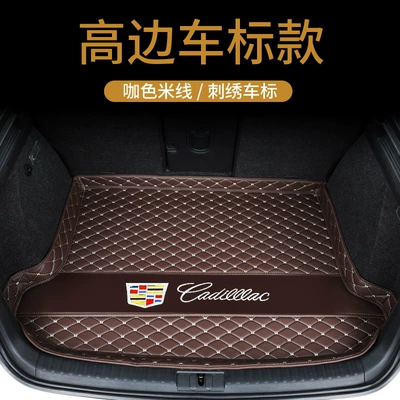 CT6 CT5 CT4 Car — Trunk Mat - high-sided-bottom-pad-embroidered-gold-label-coffee-rice-thick-waterproof-default-item