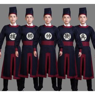 热卖明朝衙役服装古装男话剧演出服套装捕快御前侍卫狱卒抬轿轿夫-阿里巴巴