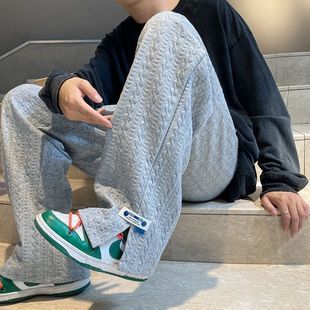 Spring Pants High Street Ins Trendy Casual Sports Sweatpants Men's American Design Trendy Brand Drapey Wide-Leg Floor-Length Pants