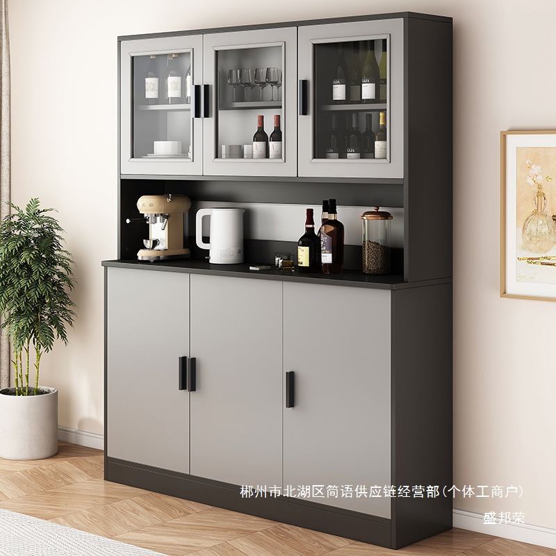 Fábrica de venta directa gabinete de comedor sala de estar contra la pared suelo moderno gabinete de vinos estante de vinos doméstico simple almacenamiento multicapa gabinete de exhibición