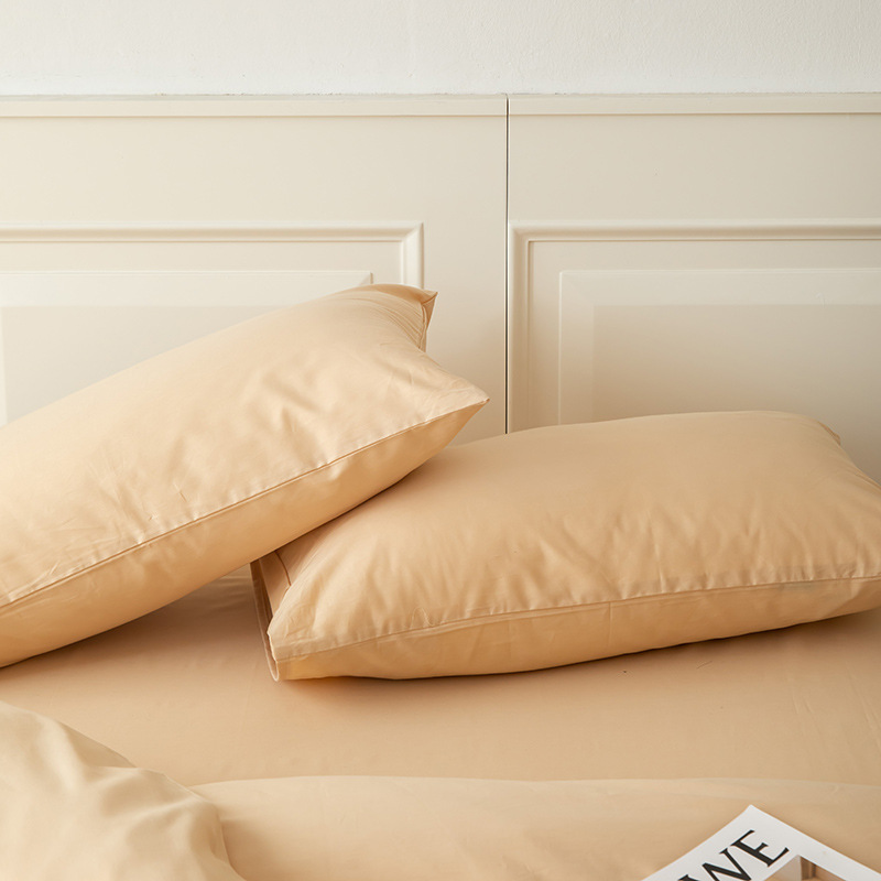 Color puro liso puro algodón funda de almohada de algodón lavado funda de almohada verano solo 48*74cm un par