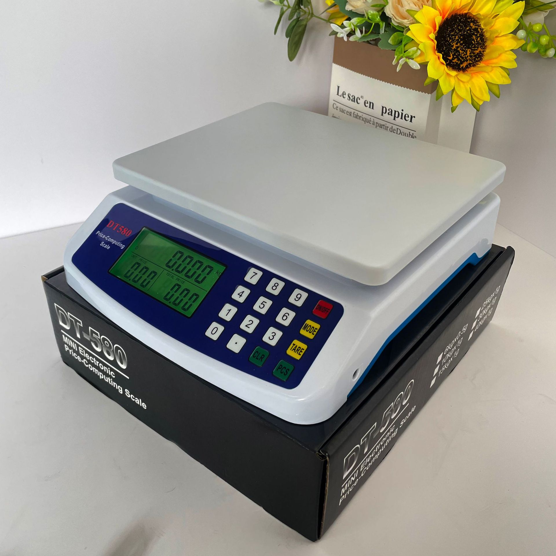 Comercio exterior DT580 Escala de cocina 30kg escala de precios kitchenscale Escala electrónica pequeña escala de gramo Escala de plataforma doméstica