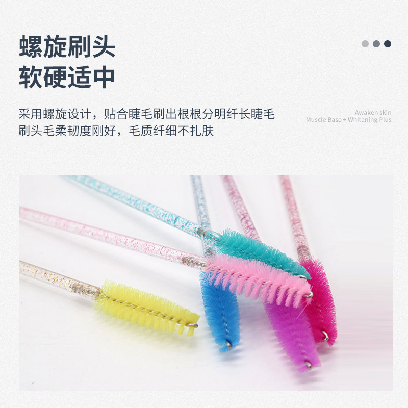 Varilla de cristal desechable, cepillo para pestañas, peine para pestañas, cepillo para pestañas portátil, peine para cejas, cepillo de maquillaje, herramientas de belleza al por mayor