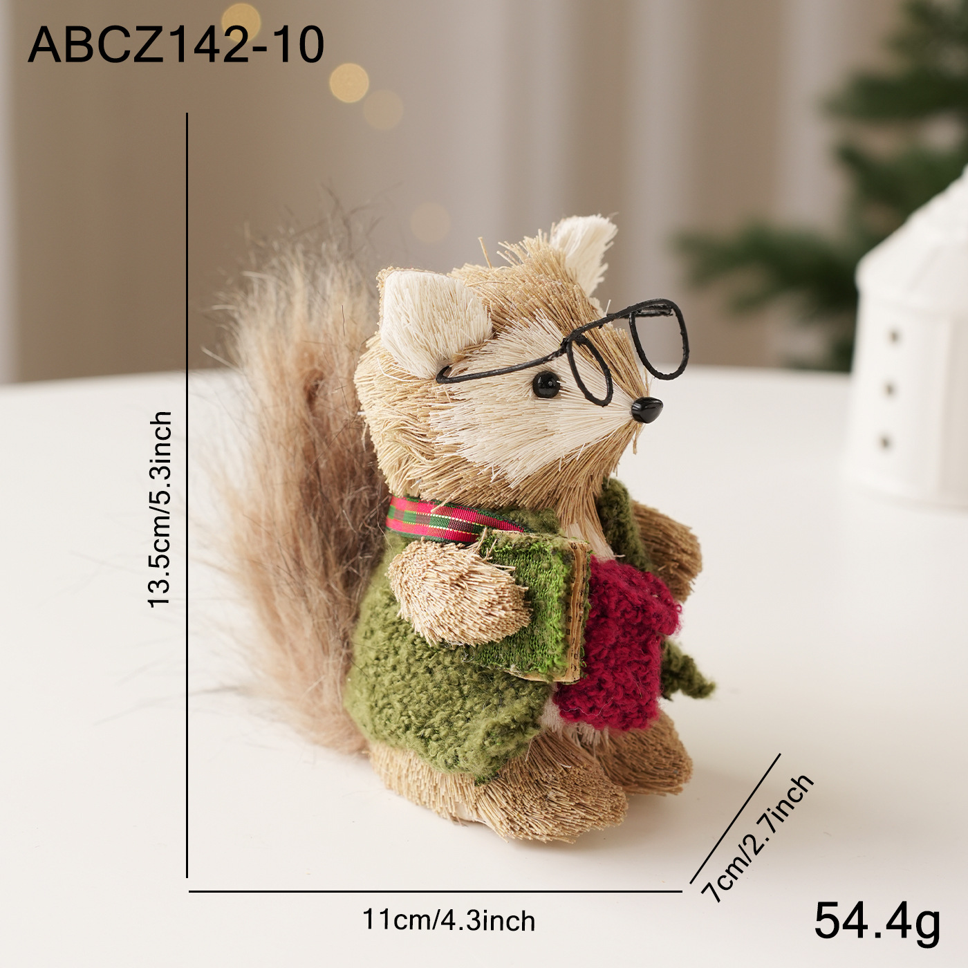 Decoración de escritorio de Navidad transfronteriza espuma de paja osos ardilla muñeca muñeca muñeca decoración de Navidad