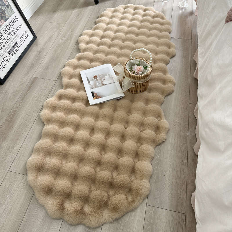 버섯색의 두꺼운 버블 벨벳