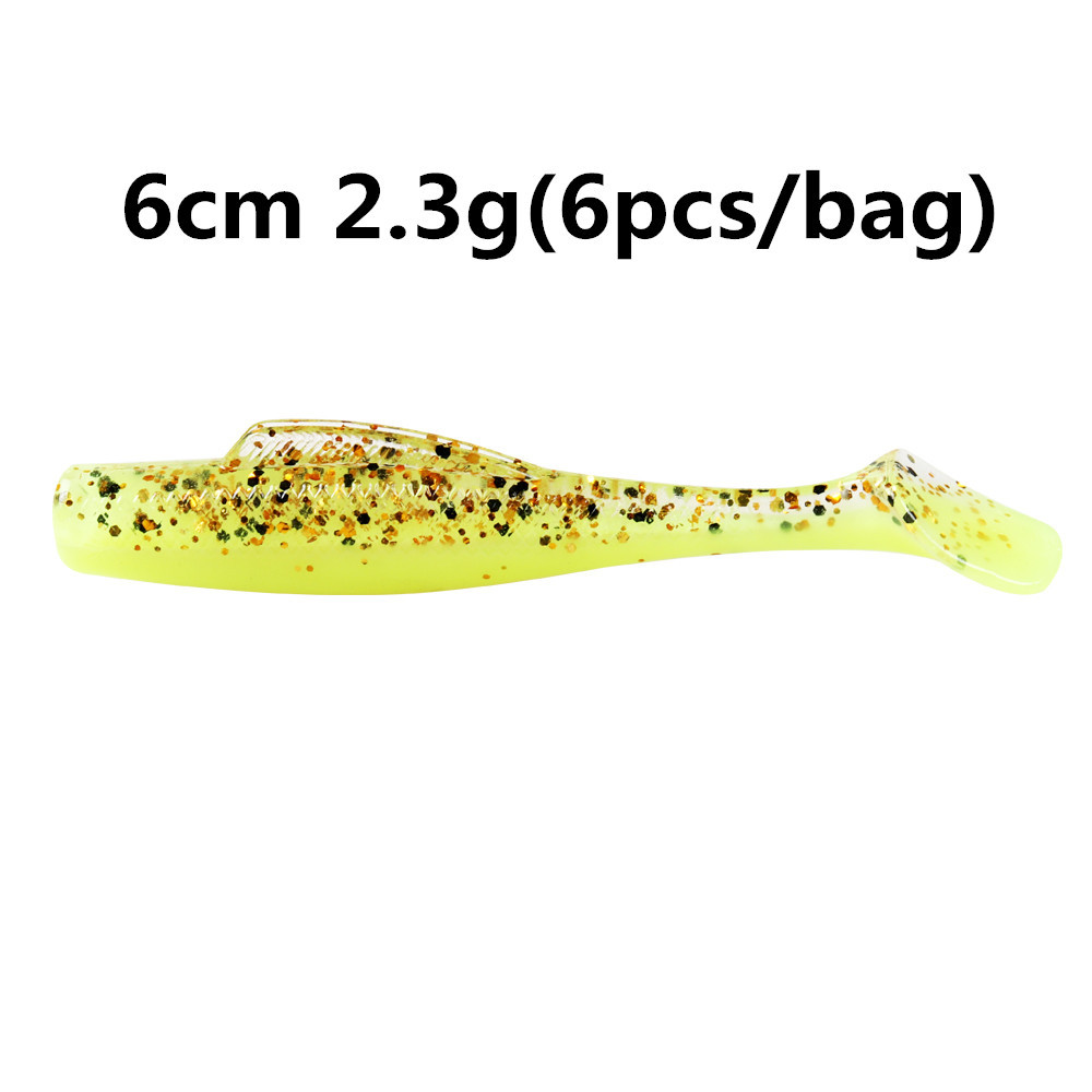 TPR cebo suave T cola flotante Luya gusano suave 6 pack MAN6cm8cm 10cm MinnowZ zman cebo suave