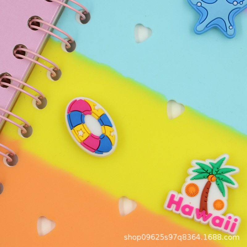 Flamenco transfronterizo agujero de silicona agujero dibujos animados decompresar playa DIY creativo océano playa cuaderno de notas