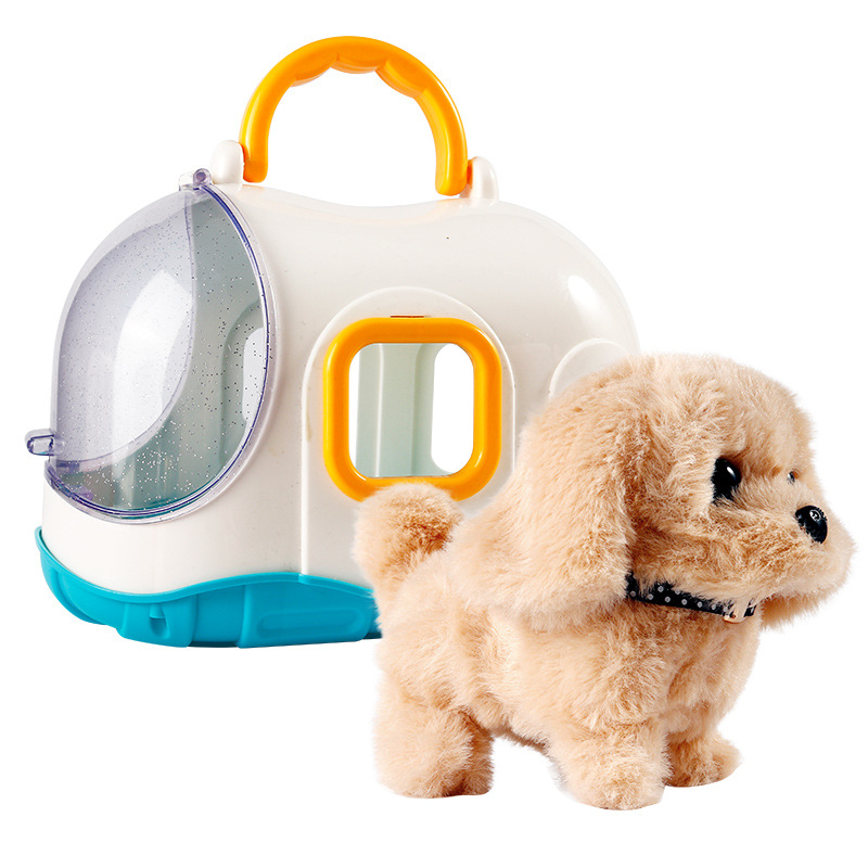 Eléctrica de los niños Juego juguete simulación mascota peluche conejito cachorro llamará móvil puesto supermercado