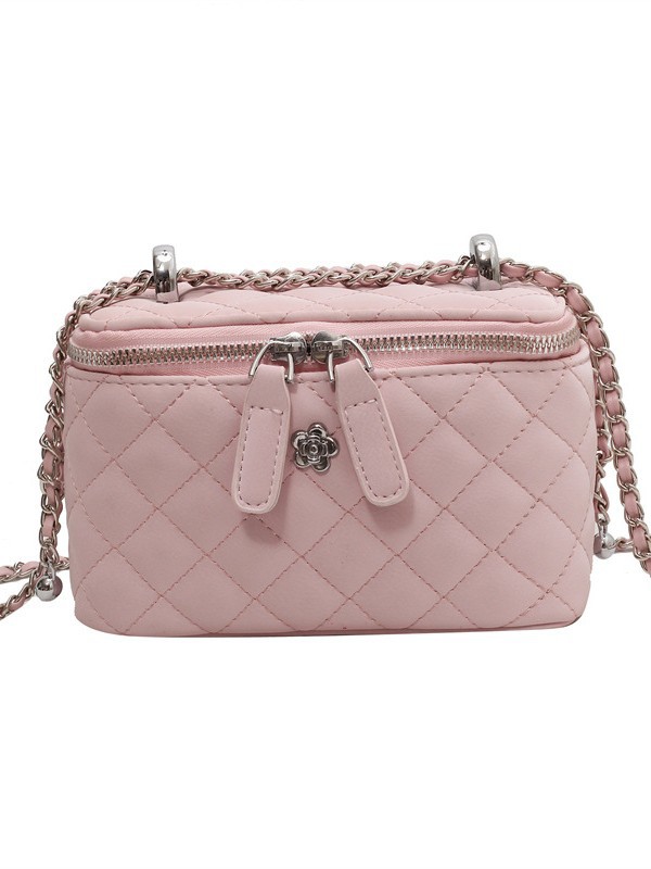 Bolso pequeño con hilo de bordar Lingge Bolso bandolera de cadena salvaje de nueva textura transfronteriza para mujer Bolso cuadrado pequeño portátil de estilo caliente popular