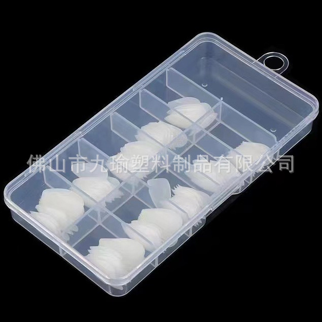 JP006 - 3 medio esmerizado largo cabeza de uñas desgaste extensión de uñas parche de tamaño completo 24 piezas / placa más tamaño opcional