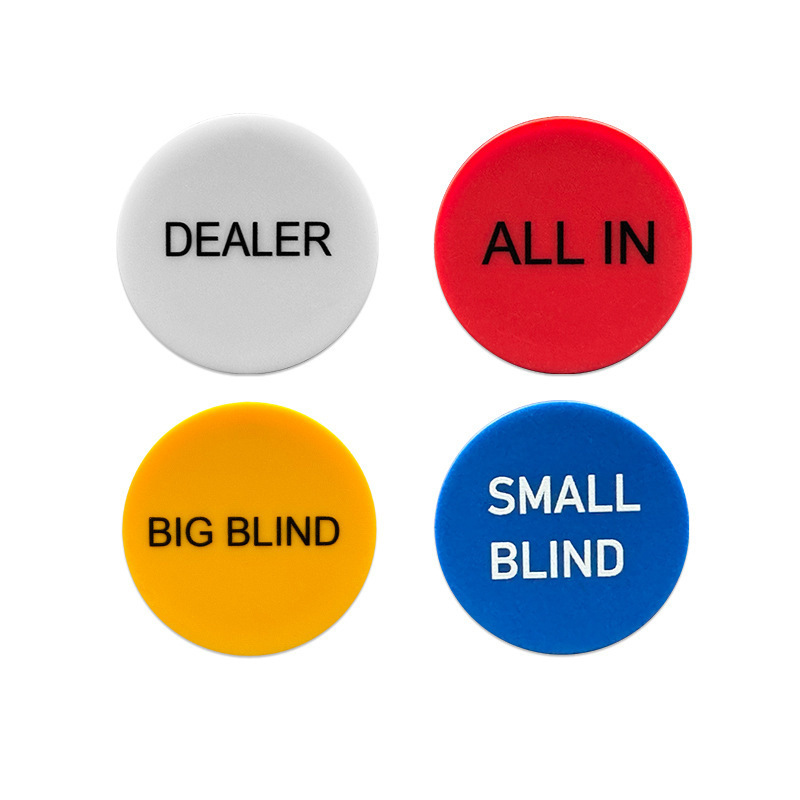 Crystal Texas Hold'Em Dealer Texas Hold'Em Dealer Chips Coin Press Big Dealer Code Big Blind Bet