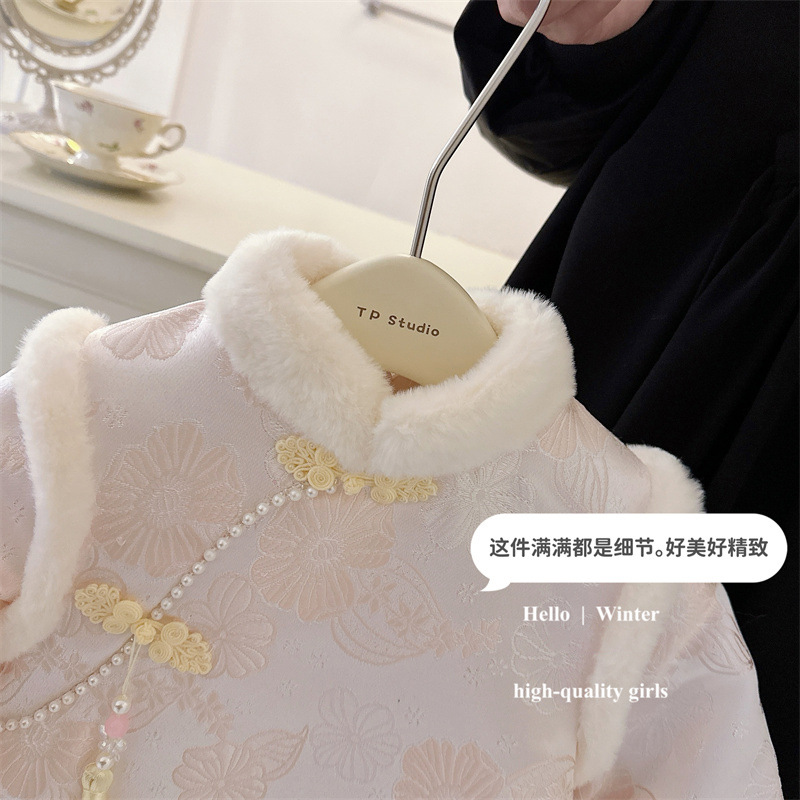 Ropa de Año Nuevo Tang, ropa de Año Nuevo de niñas, ropa de otoño y invierno, ropa de aniversario para niños, ropa de Año Nuevo de China, ropa de Año Nuevo de bebés, estilo chino