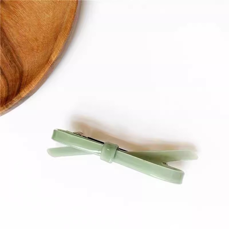 Presilha de cabelo com laço elegante acessório de mola_voghion.com