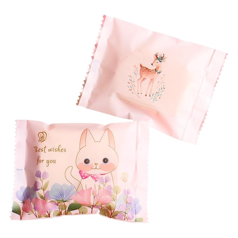 Bolsa de embalaje crujiente copo de nieve Bolsa de turrón bolsa de comida para hornear de dibujos animados máquina de galletas bolsa de sellado bolsa de dulces pequeños de dibujos animados