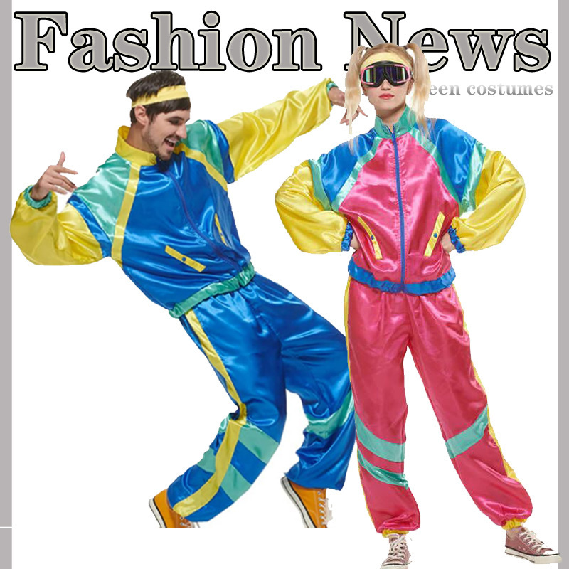 Couple European and American Retro 70 s Hip Hop Rock Music Opera Costume Halloween Men's Stage Costume