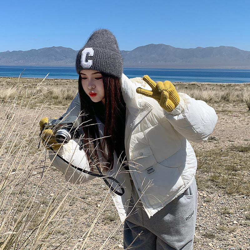 Algodón coreano para mujeres corto en 2025, nuevo estilo coreano con capuzas, chaqueta de algodón gruesa, chaqueta de algodón de invierno pequeña, moda image 1
