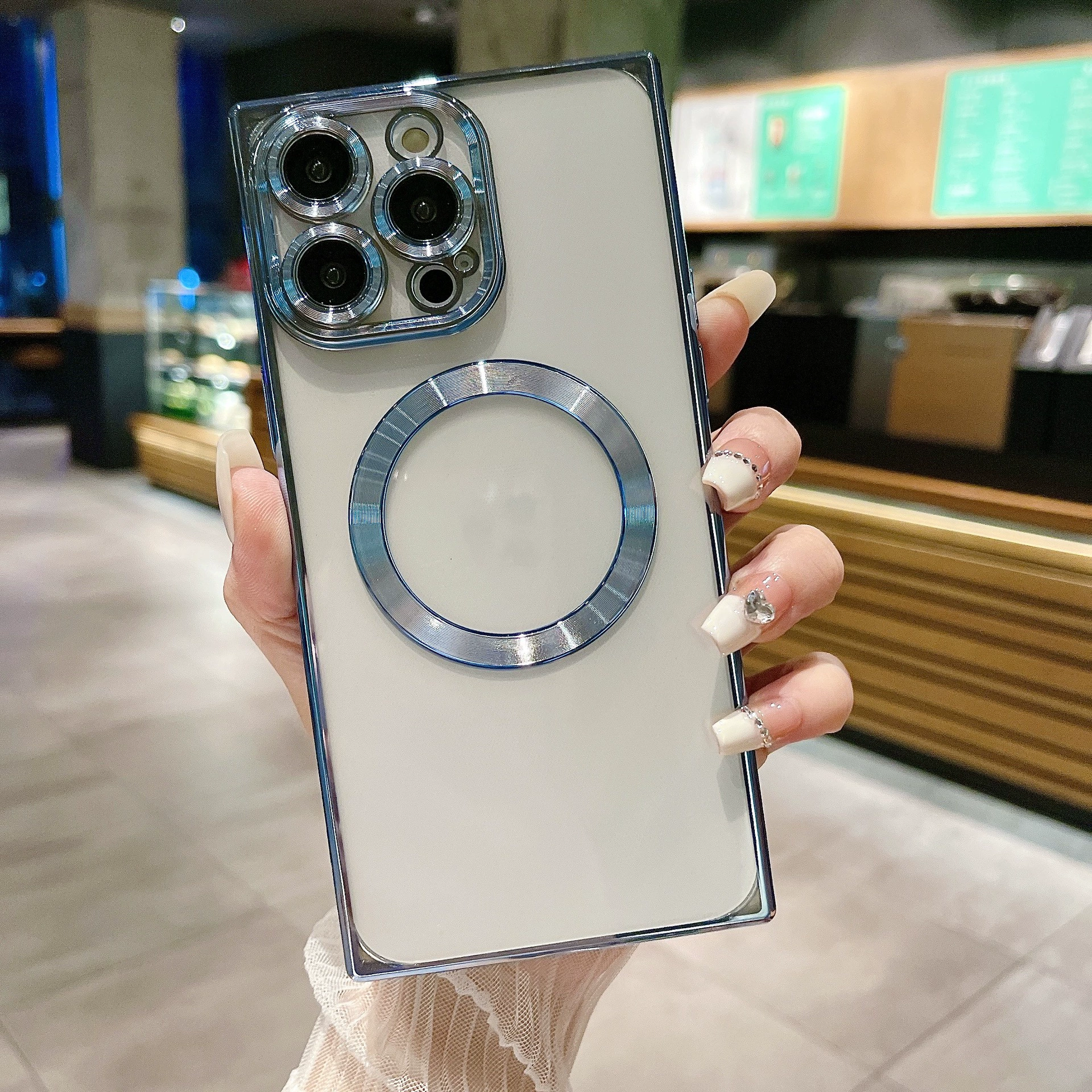 Квадратный совместимый с Apple чехол для телефона, iPhone 17, прозрачный iPhone17 Pro, защитный чехол, iphone, 15promax, 16