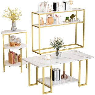 Export Side Table Light Luxury Living Room Simple Home Small Apartment Sofa Cabinet Side Cabinet Bedside Table Iron Wood Coffee Table