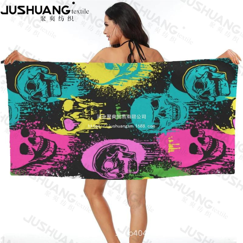 Horror Movie Beach Towel Bath Towel Wholesale Microfiber to Figure Digital Printing Portable Quick Drying Absorbent Amazon