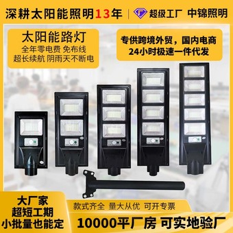 跨境工厂 led路灯一体化太阳能路灯人体感应户外新农村庭院灯路灯