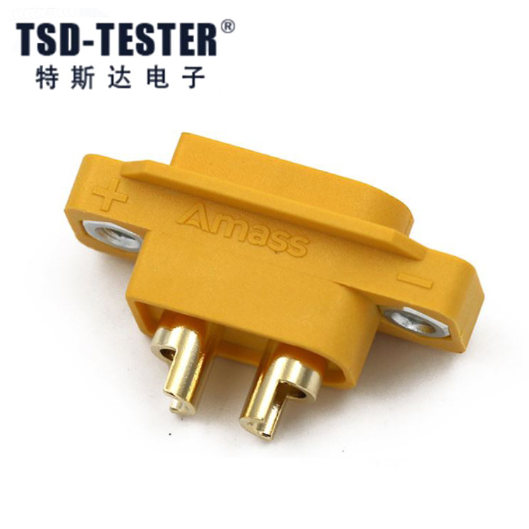 艾迈斯XT60E带M2.5螺母可固定3.5mm镀金航模连接器AMASS配件