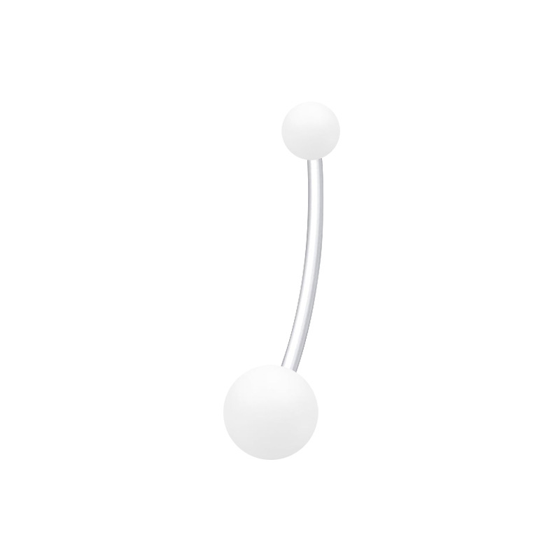 Piercing de nombril de grossesse avec sequins acryliques et tige uv_voghion.com